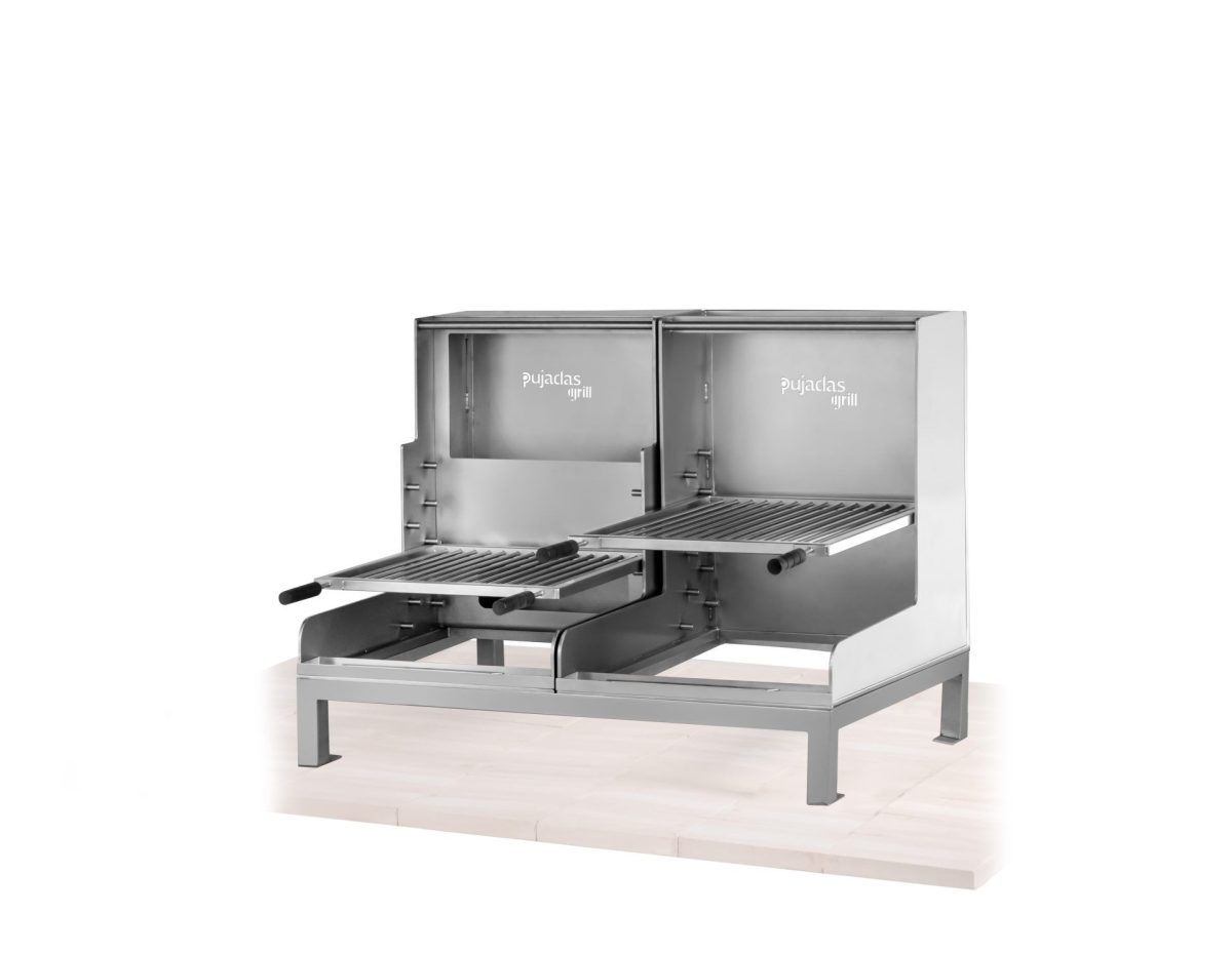 Grill Ouvert Lite Sans Base Réfractaire – Acier Inoxydable – Grille en V – Pujadas