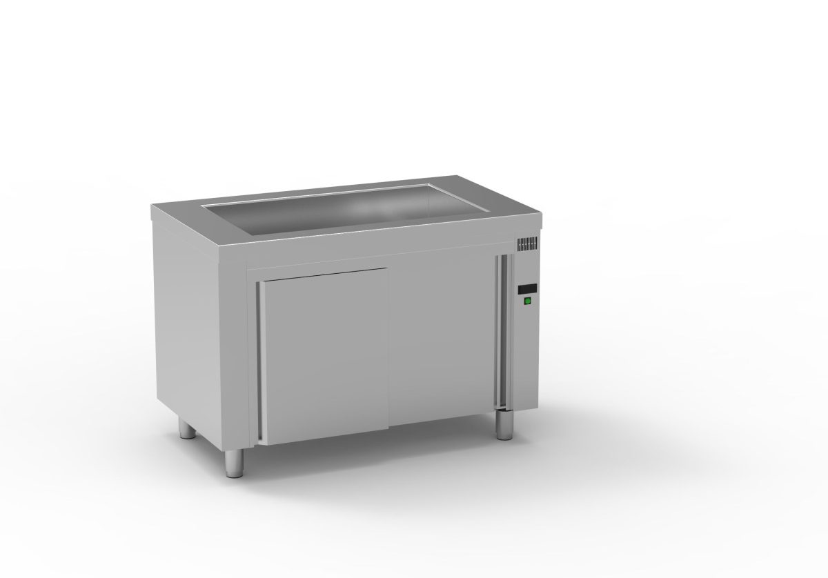 Meuble Bain-Marie Ventilé Inox Réserve Neutre Gamme 700 – Eratos