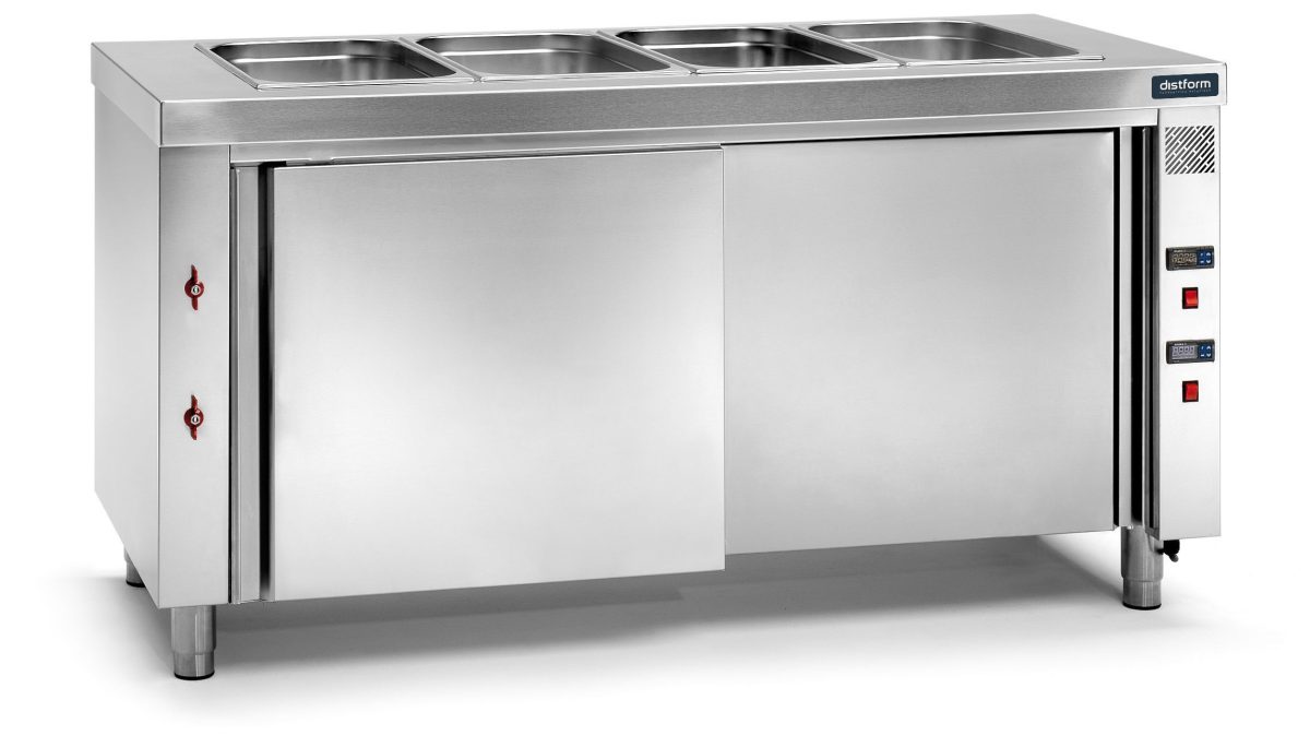 Table Inox Bain-Marie – 4 Bacs GN 1/1 – Gamme 700 – Réserve Chaude – Distform