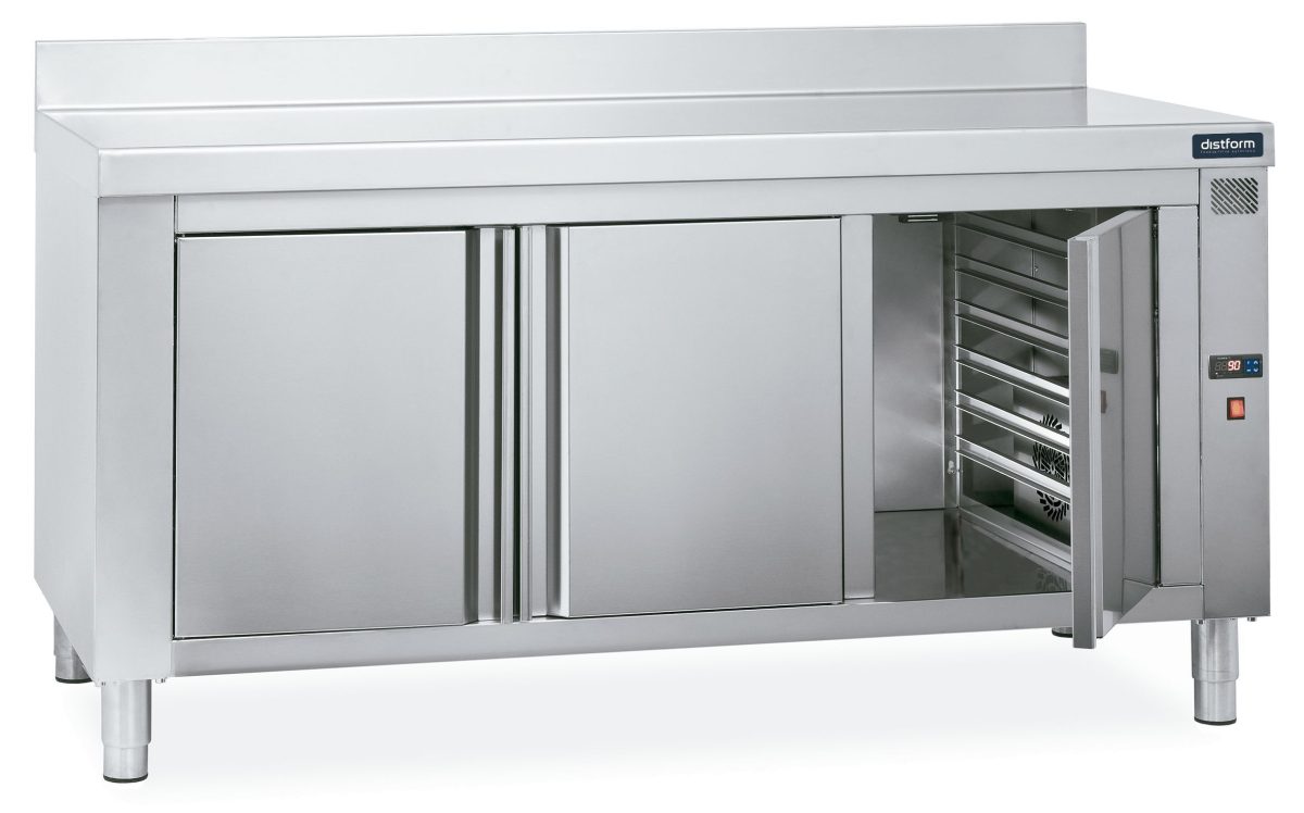 Meuble Inox Chauffant Mural – GN 1/1 – Portes Battantes – Gamme 700 – Distform