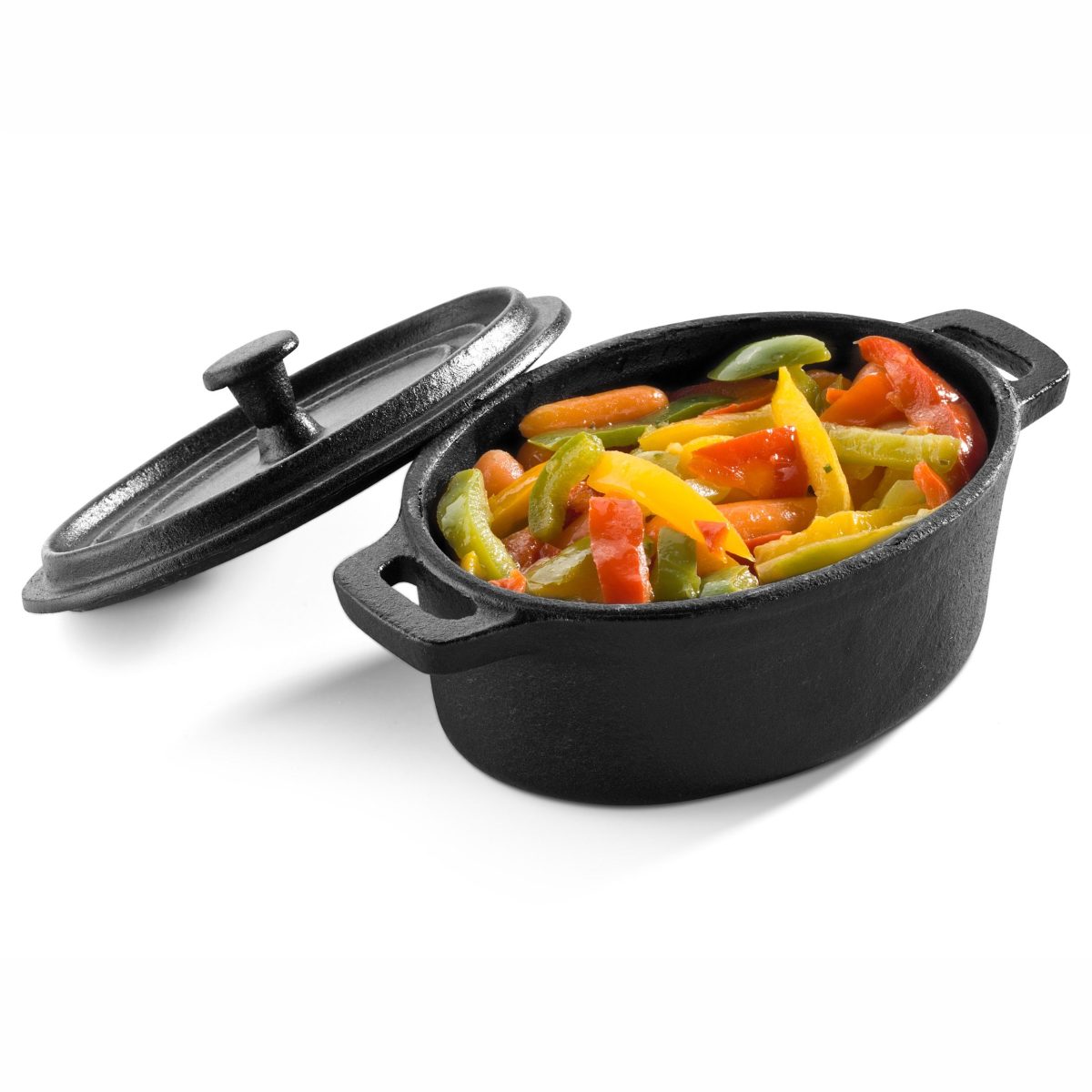 Mini Plat Ovale Bord Haut avec Couvercle en Fonte 12,5 x 9,3 cm – Pujadas