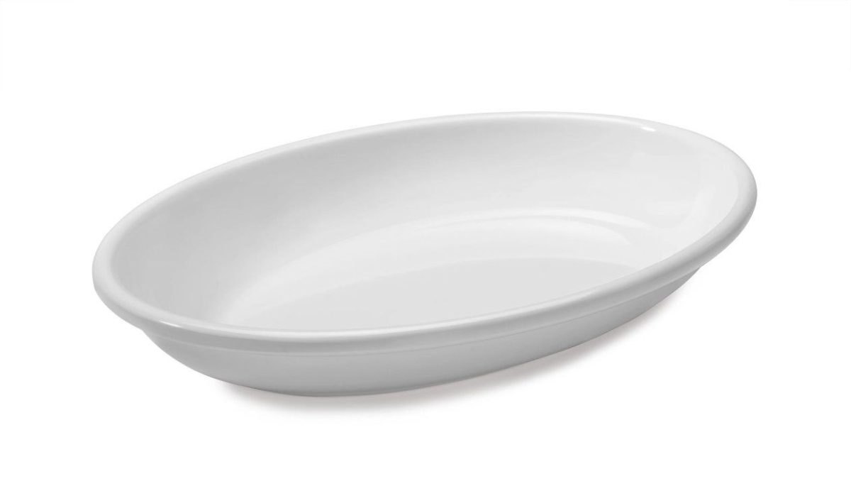 Plat Ovale Mélamine Blanc 50 x 36 cm – Pujadas