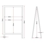 Panneau de trottoir noir ardoise mélamine Olympia - 1200 x 700 – Image 2