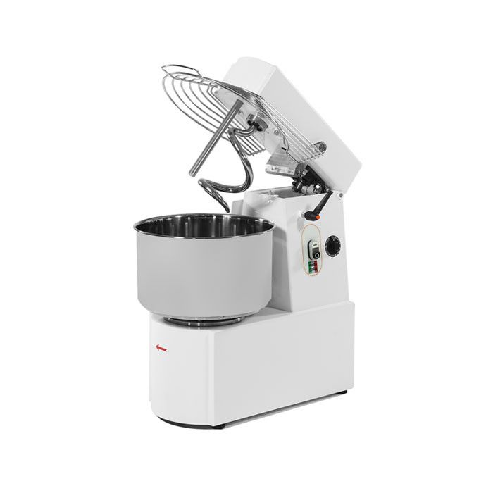 Pétrin Professionnel à Spirale Tête Relevable et Cuve Fixe - 32L - Triphasé 400V 2 Vitesses - Resto Italia – Image 1