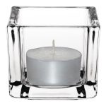 Photophore Carré en Verre Transparent - Lot de 6 - Olympia – Image 2
