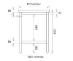 Table Inox Centrale Budget avec Etagère Gamme 700 - L2G – Image 5