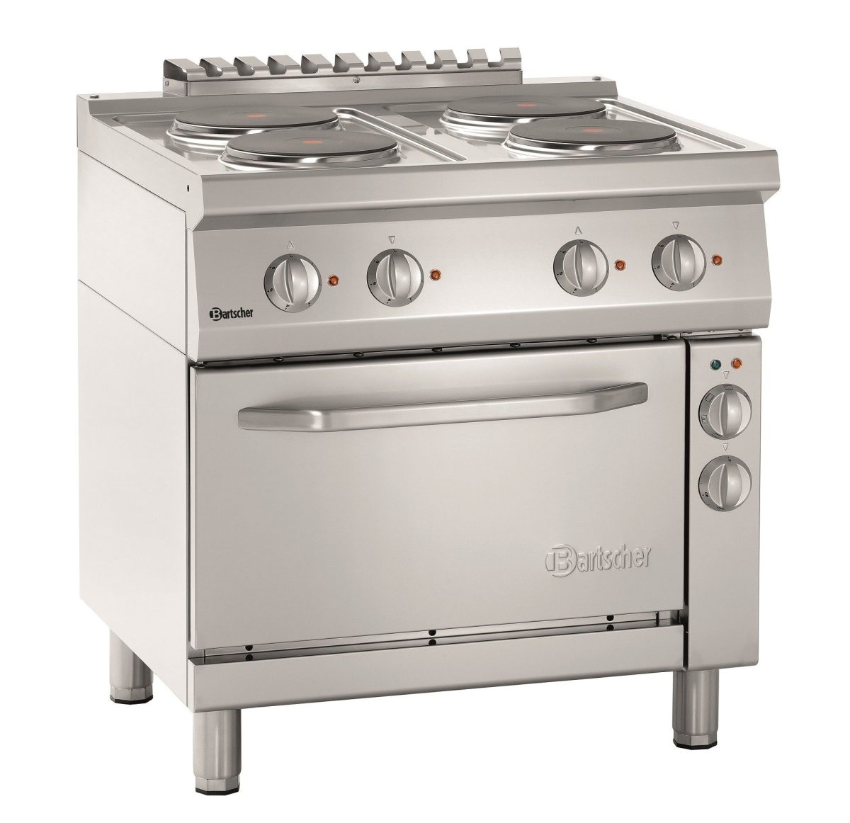 Plan de cuisson Électrique à 4 Plaques Rondes avec Four Électrique GN 1/1 – Bartscher