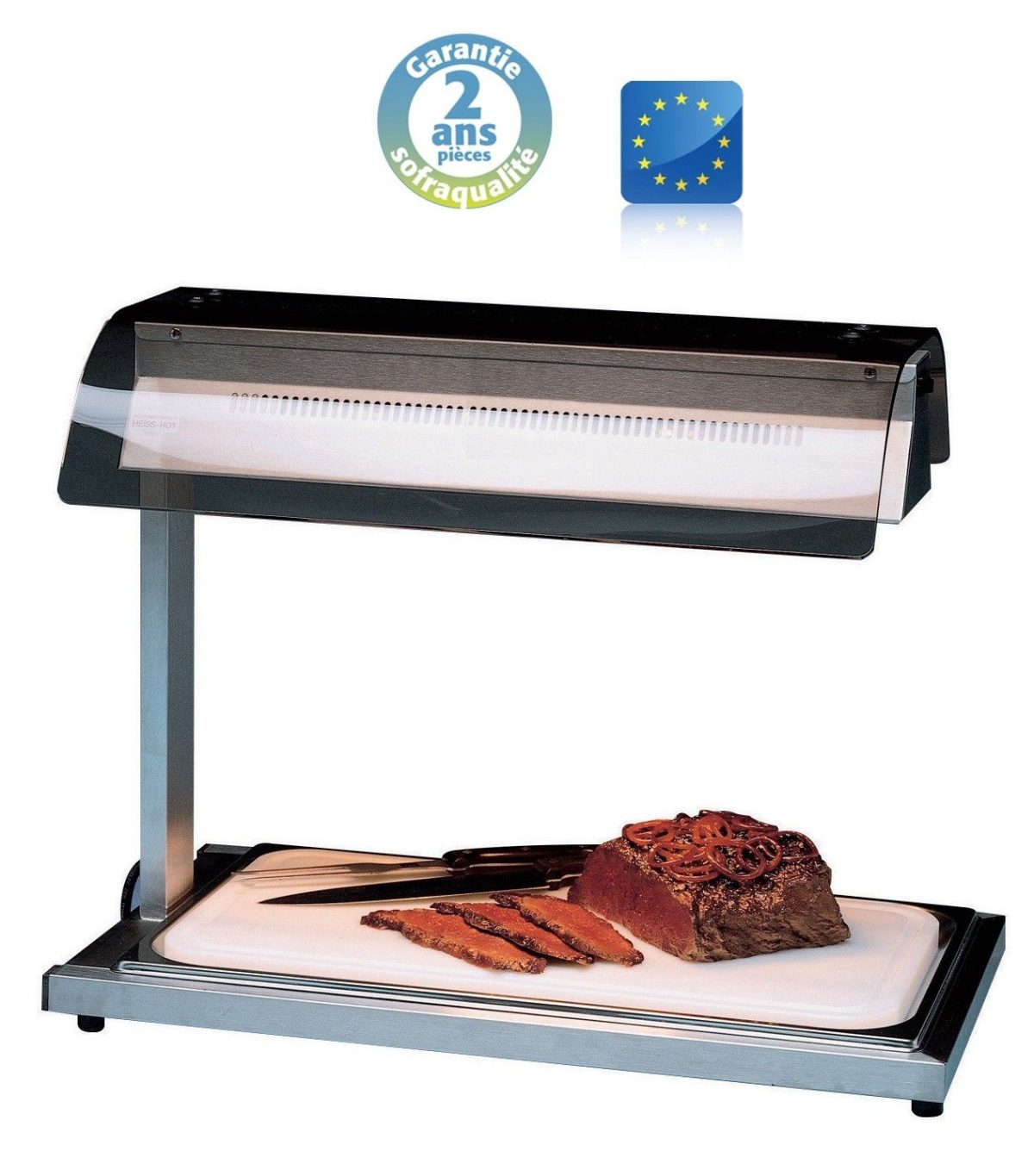 Planche à découper avec lampe halogène chauffante – GN 1/1 – Sofraca