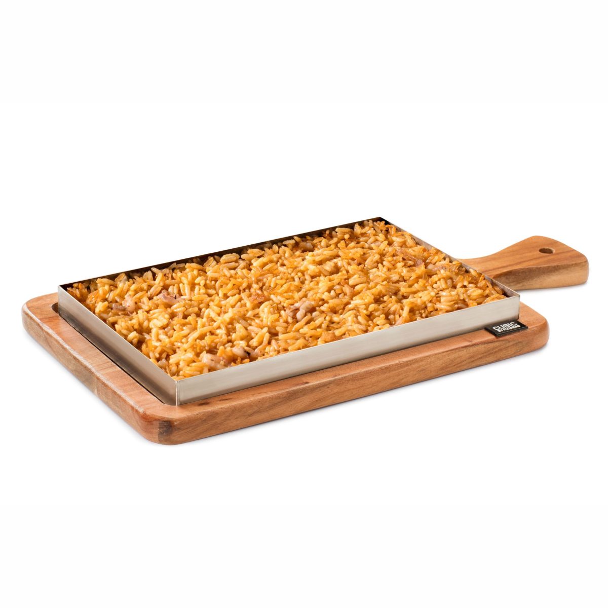 Planche de Présentation Inox et Bois avec Manche 34 x 18 cm – Pujadas