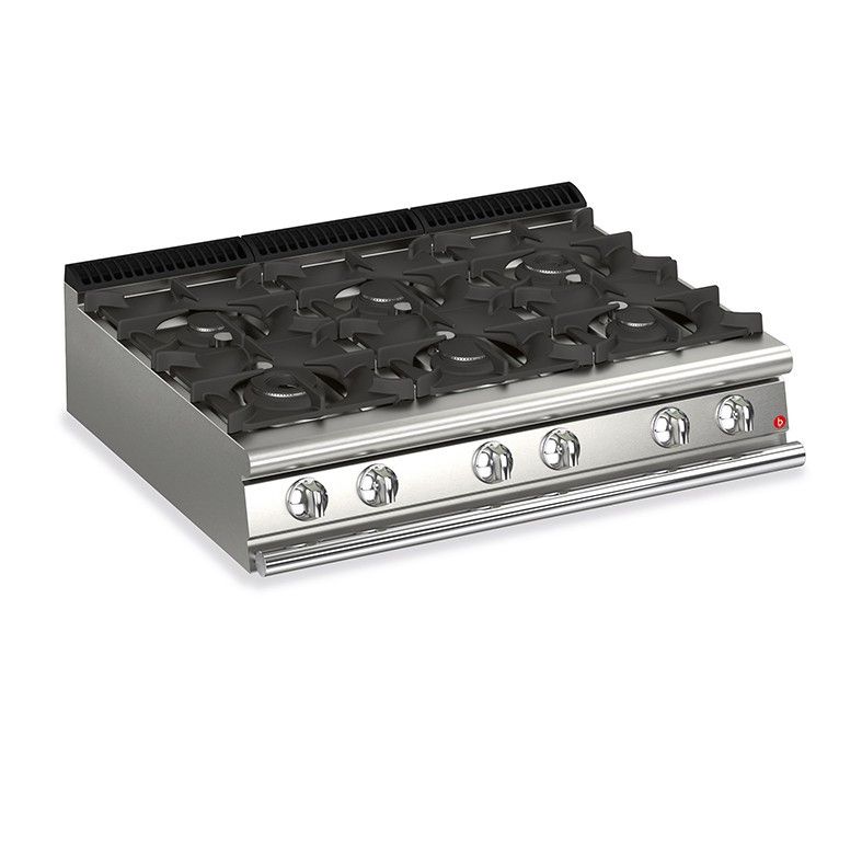 Plaque coup de feu à Gaz à poser – 6 feux – 23,2 kW – Baron