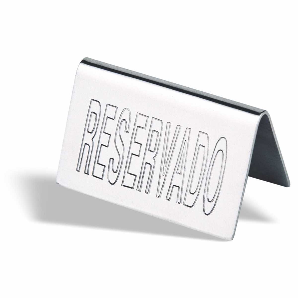 Plaque de Table Reservado en Inox 5 x 10 cm – Pujadas