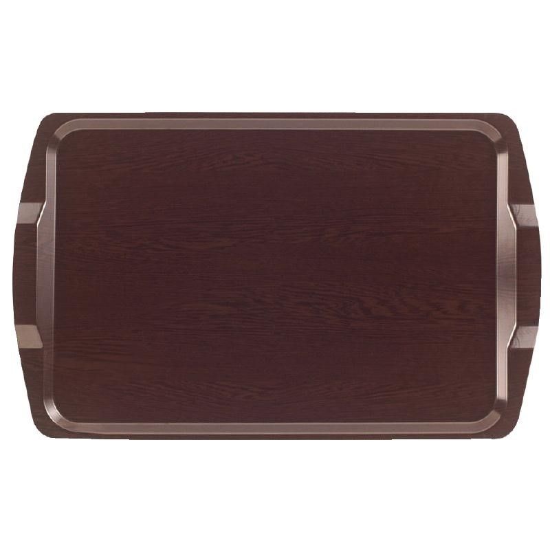 Plateau de service carré avec poignées stratifié 640 mm – Cambro wengé