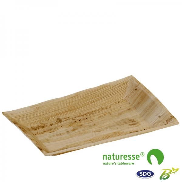 Plateau Rectangulaire Feuille de Palmier 17x25 cm - SDG Lot de 100 – Image 2