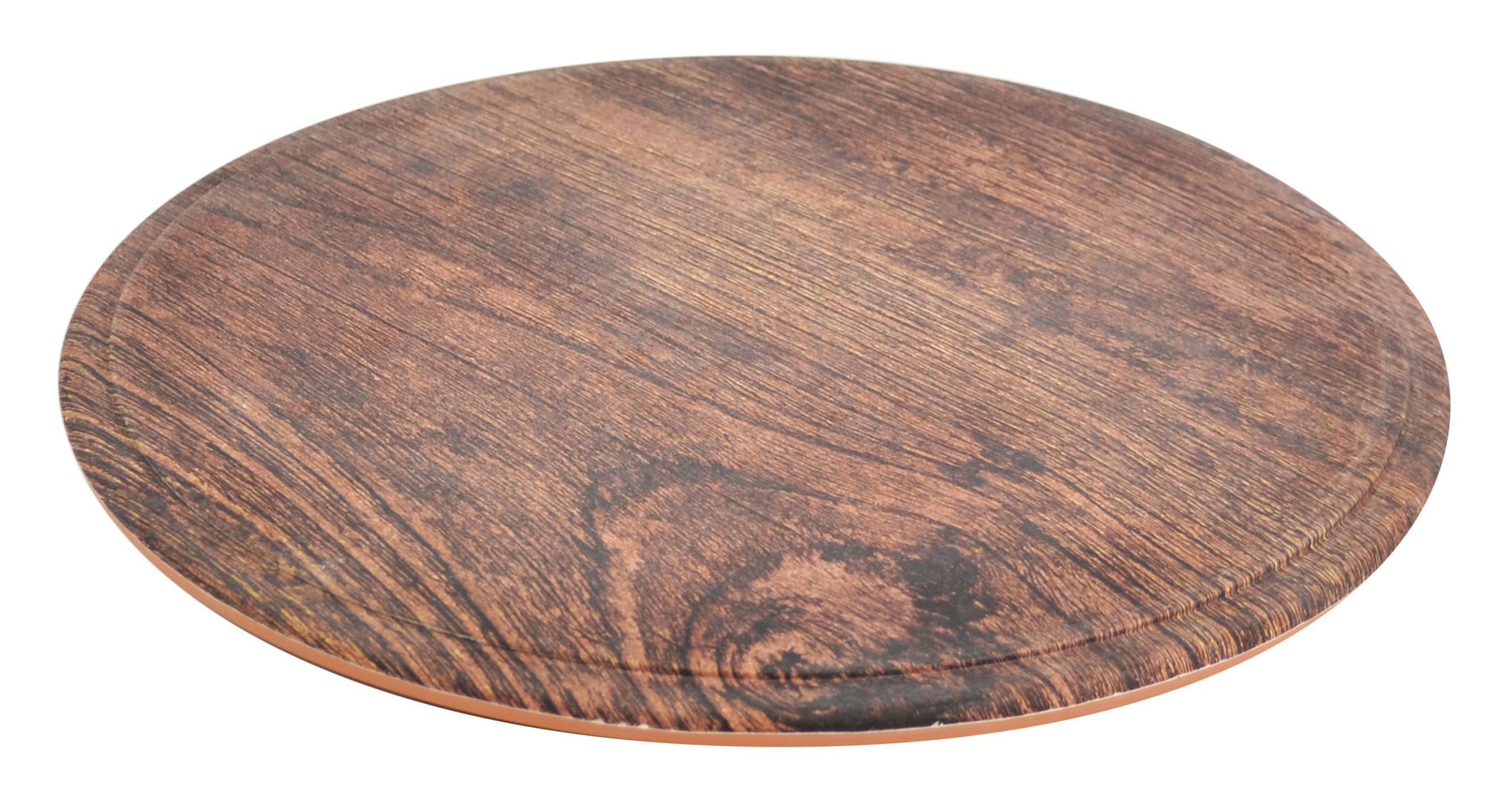 Plateau Rond en Mélaminé Imitation Bois Ø285X14 mm - L2G – Image 1
