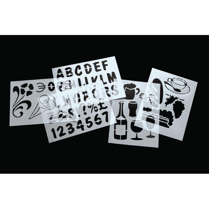 Pochoirs avec numéros images lettres - Lot de 5 – Image 3
