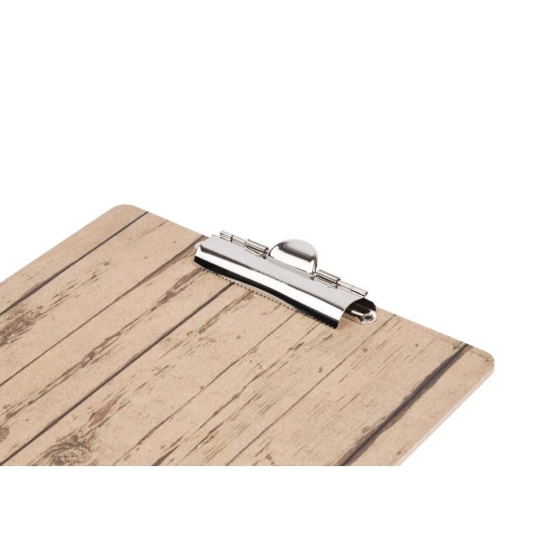 Porte-menu plaque effet bois clair Olympia - A5 – Image 3