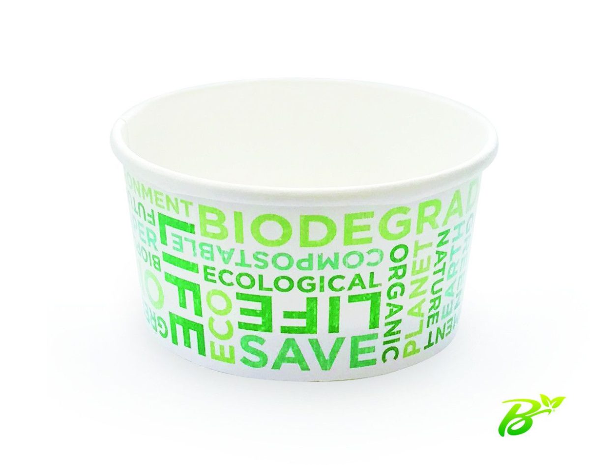 Pot de Glace en Carton Recyclable Texte Bio 200 ml – SDG – Lot de 2010