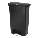 Poubelle à Pédale Frontale Noire 50L Slim - Rubbermaid – Image 4