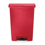 Poubelle à pédale frontale rouge 90 litres - Rubbermaid – Image 3