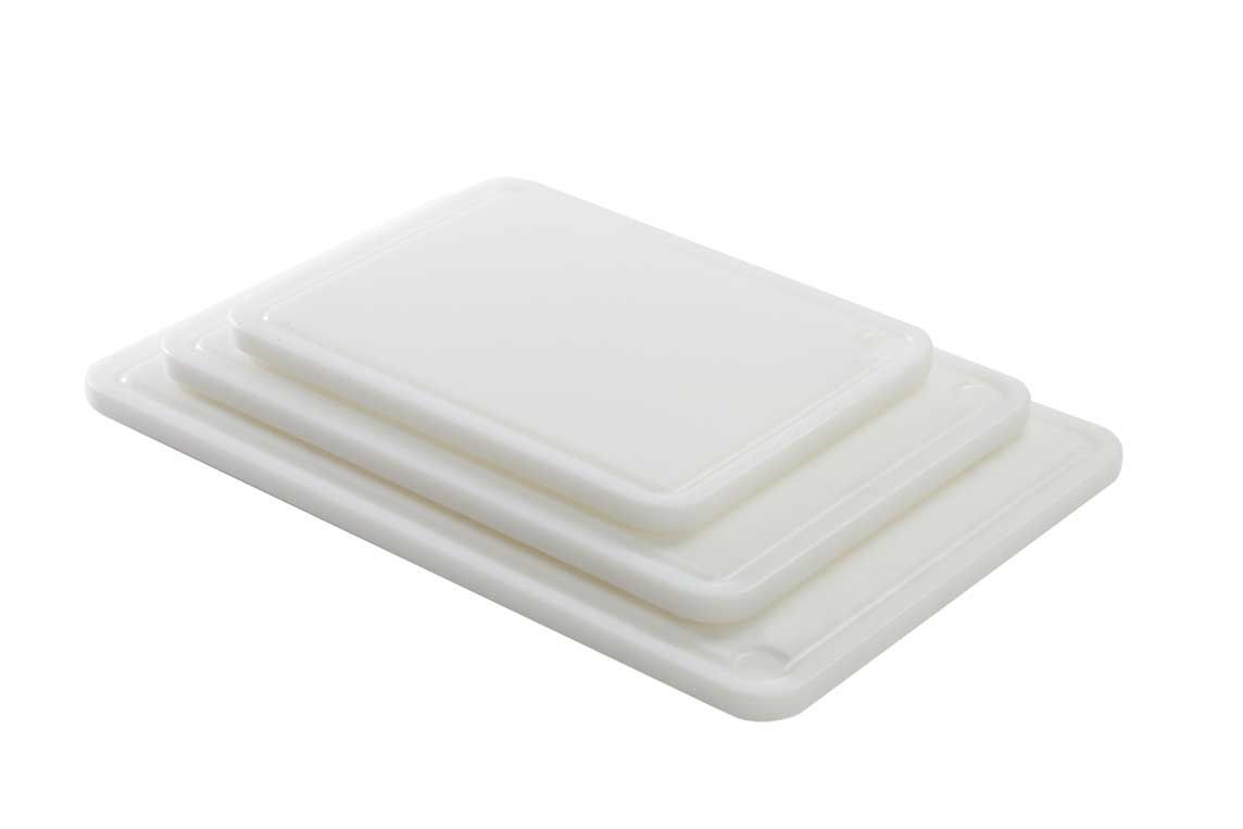 Planche PEHD 500 avec Rigole, poche à jus et pied antiglisse 50x35x2cm