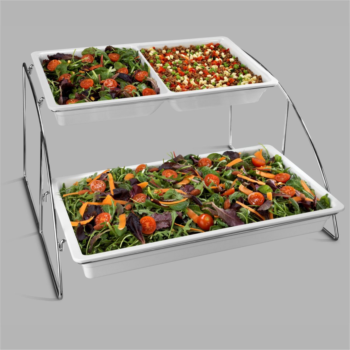 Présentoir Buffet Inox pour 2 Bacs GN 1/1  – Pujadas