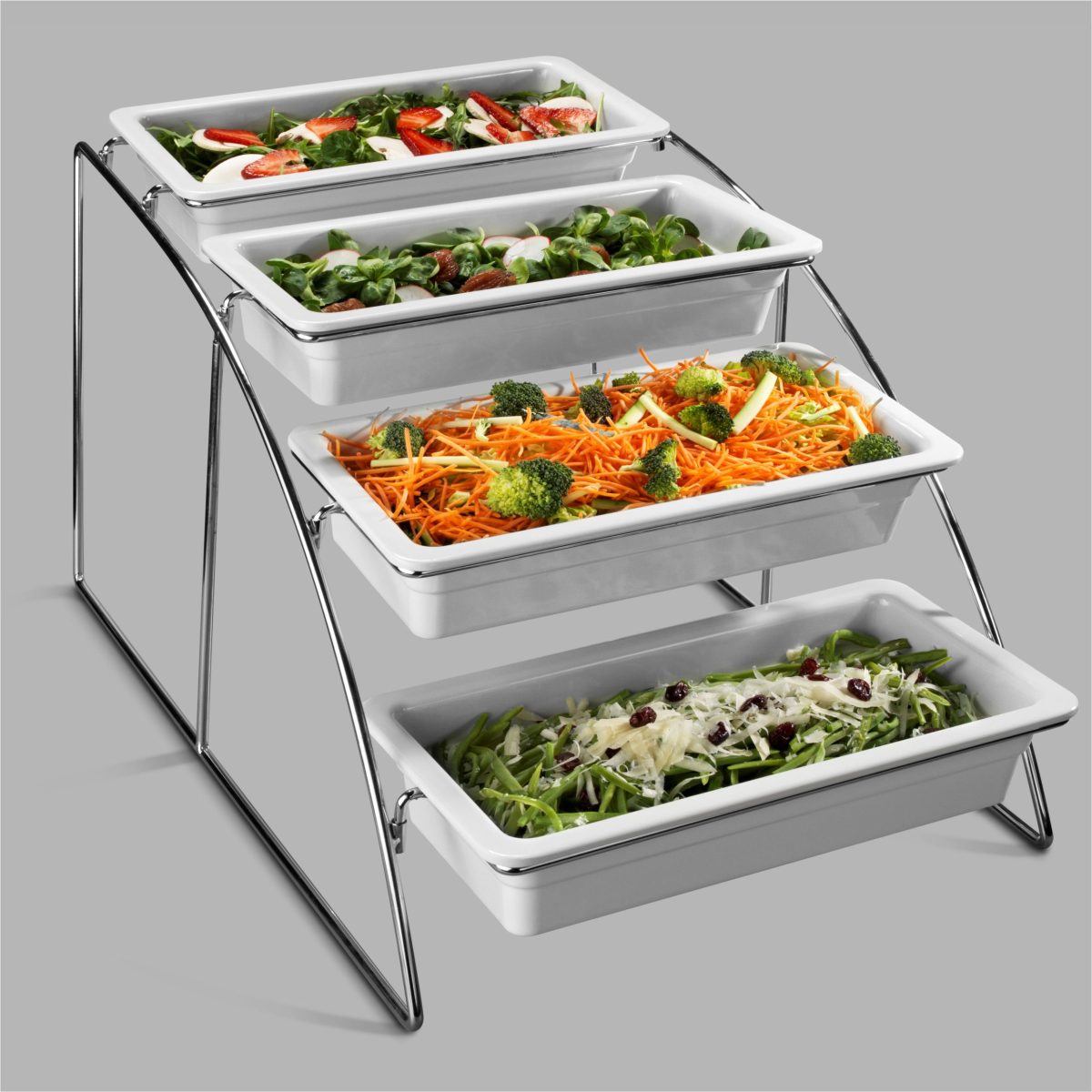 Présentoir Buffet Inox pour 4 Bacs GN 1/3 – Pujadas