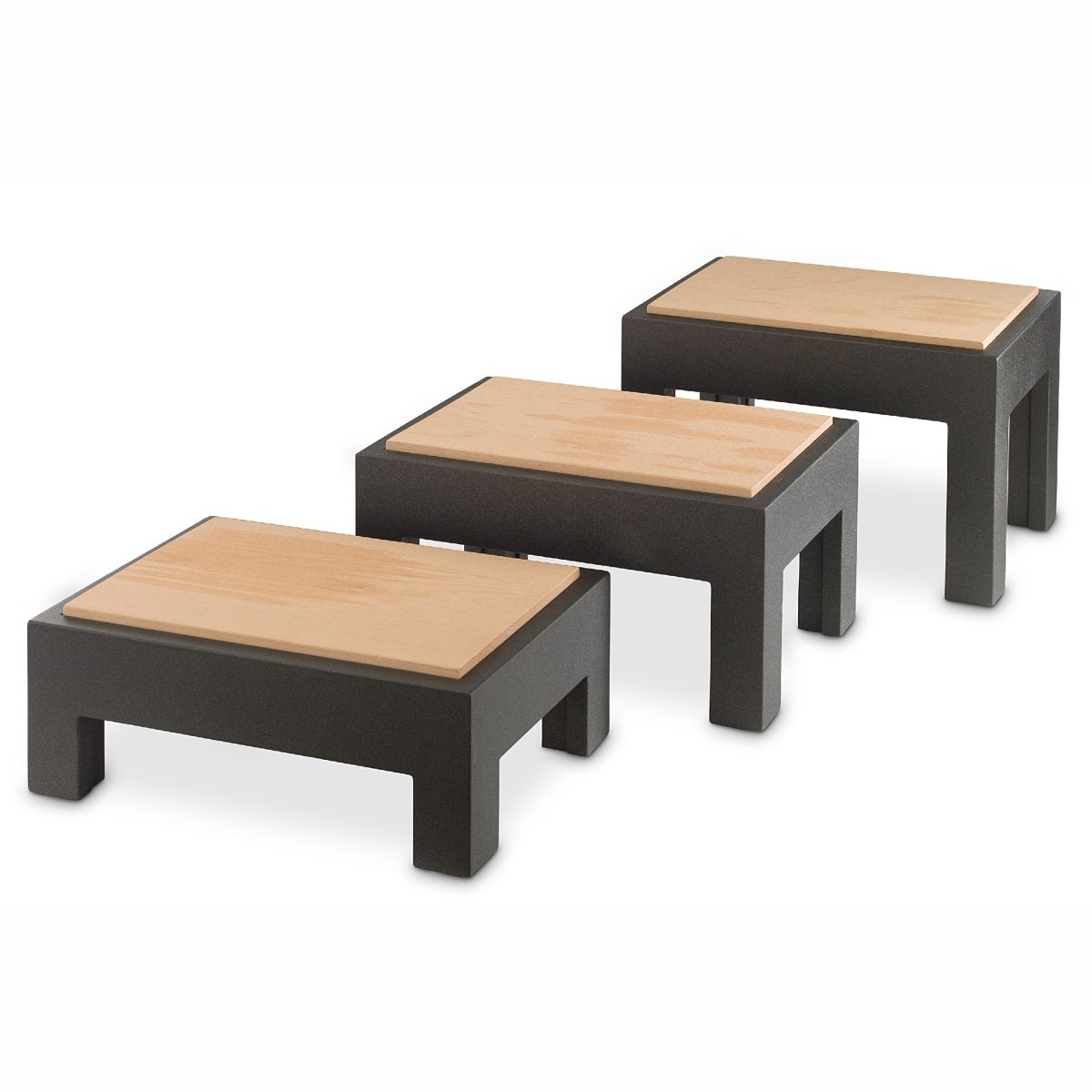 Présentoir Table en Bois avec Planche à Découper – H 12 à 21 cm – Pujadas