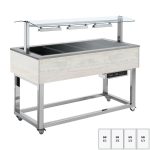 Buffet Chaud Professionnel Vitrocéramique 4 x GN 1/1 - Redfox