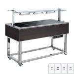 Buffet Chaud Professionnel Vitrocéramique 4 x GN 1/1 - Redfox – Image 4