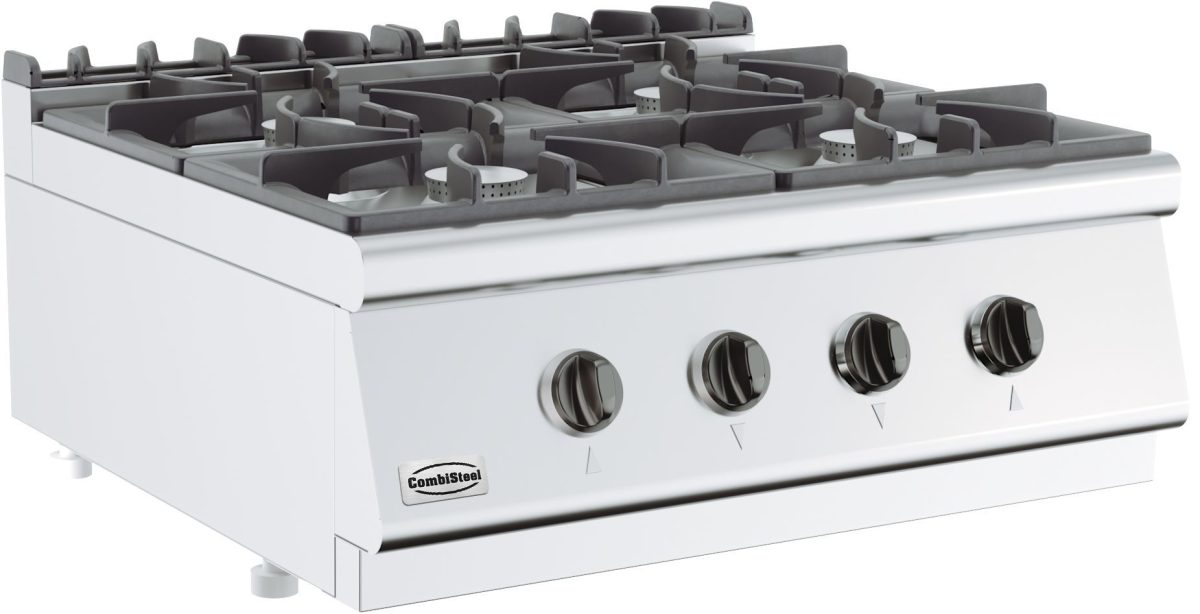 Réchaud Gaz Professionnel de 2 à 6  Feux Vifs – Gamme 700 – Combisteel