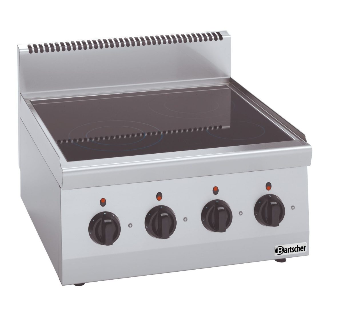Réchaud vitrocéramique – 4 foyers – 8 kW – L 600 x P 600 mm – Bartscher