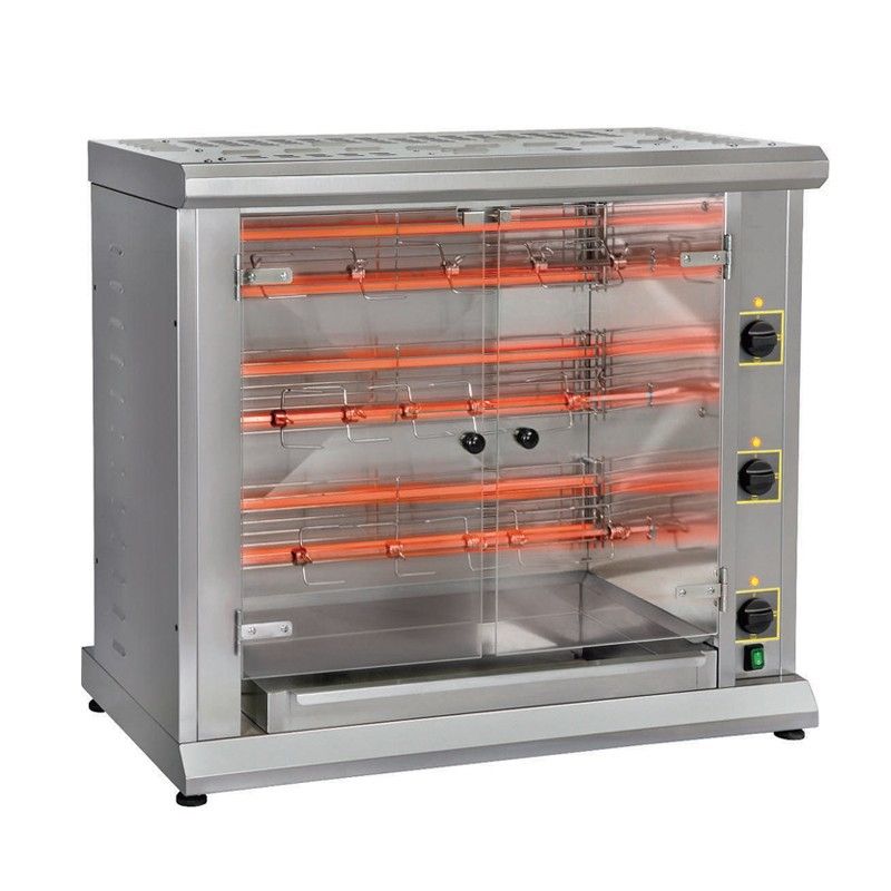 Rôtissoire Professionnelle 3 Broches Electrique – 12 Poulets – Furnotel