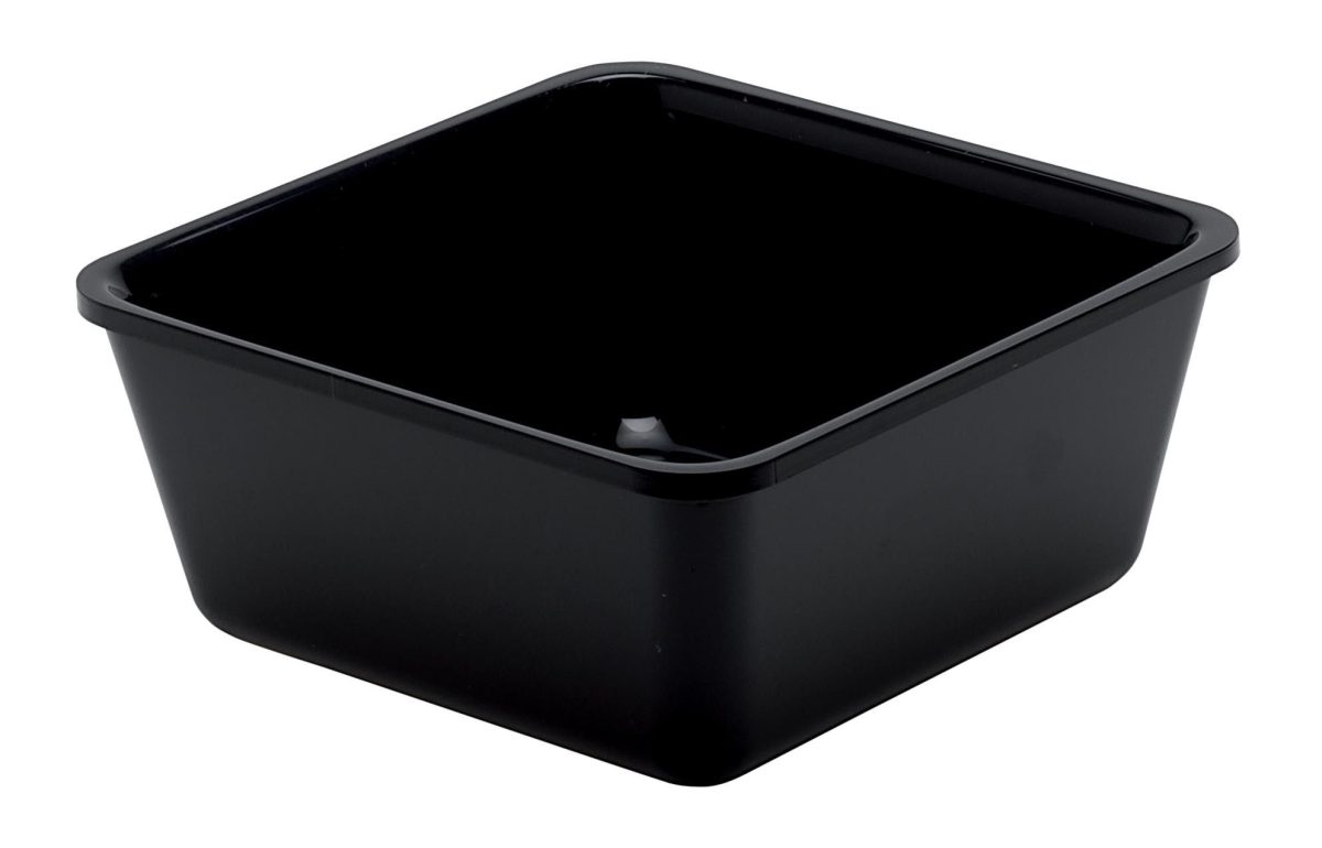 Saladier Carré Noir Plexiglas 1500ml – L2G