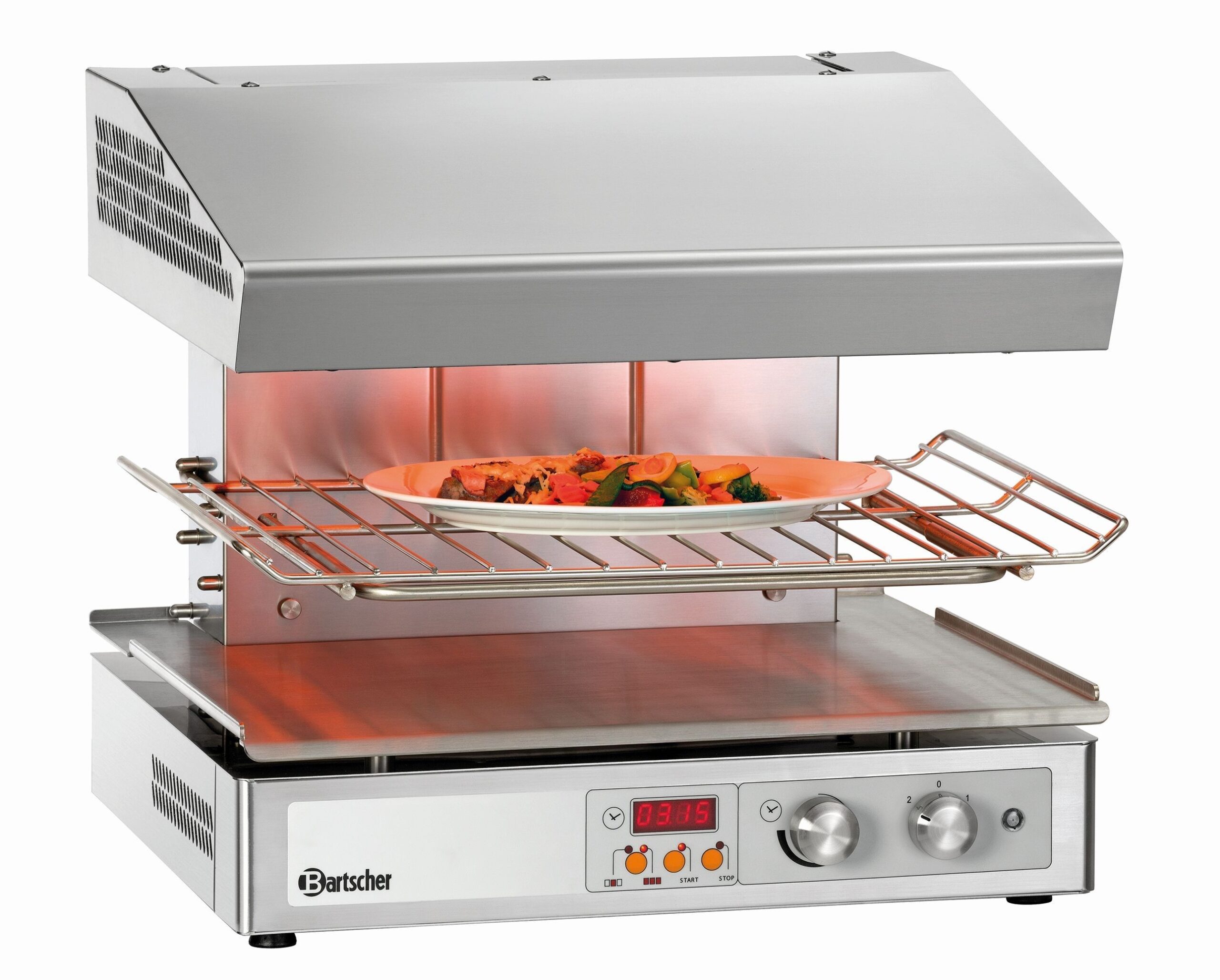 Salamandre de Cuisine Professionnelle Hi-Light avec Grille Réglable - 3 Zones - Bartscher – Image 1