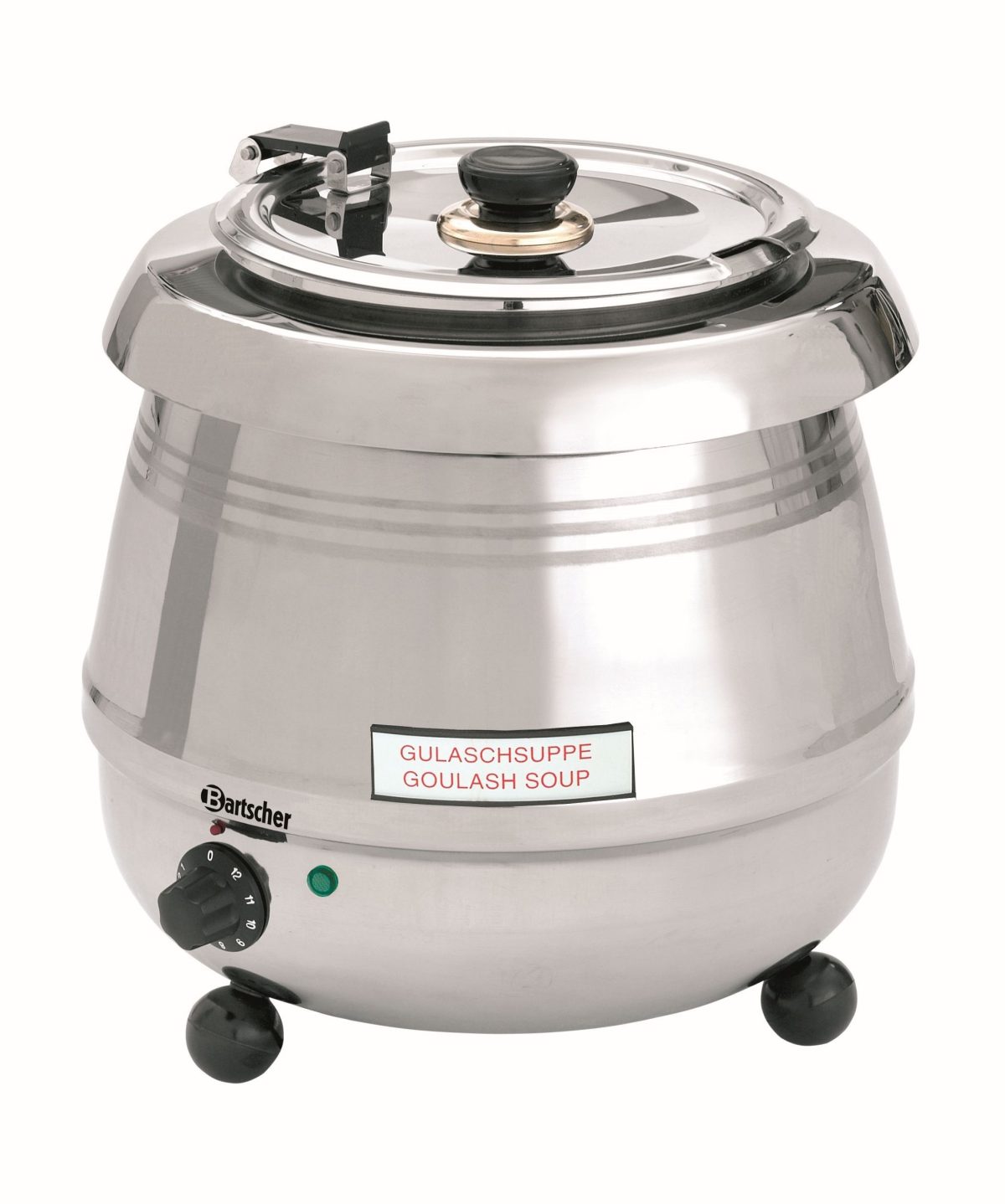 Soupière De Luxe inox couvercle ajouré – H 360 mm – Bartscher 9 L