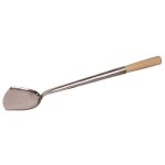 Spatule professionnelle wok en inox manche en bois Vogue - 460 mm – Image 3