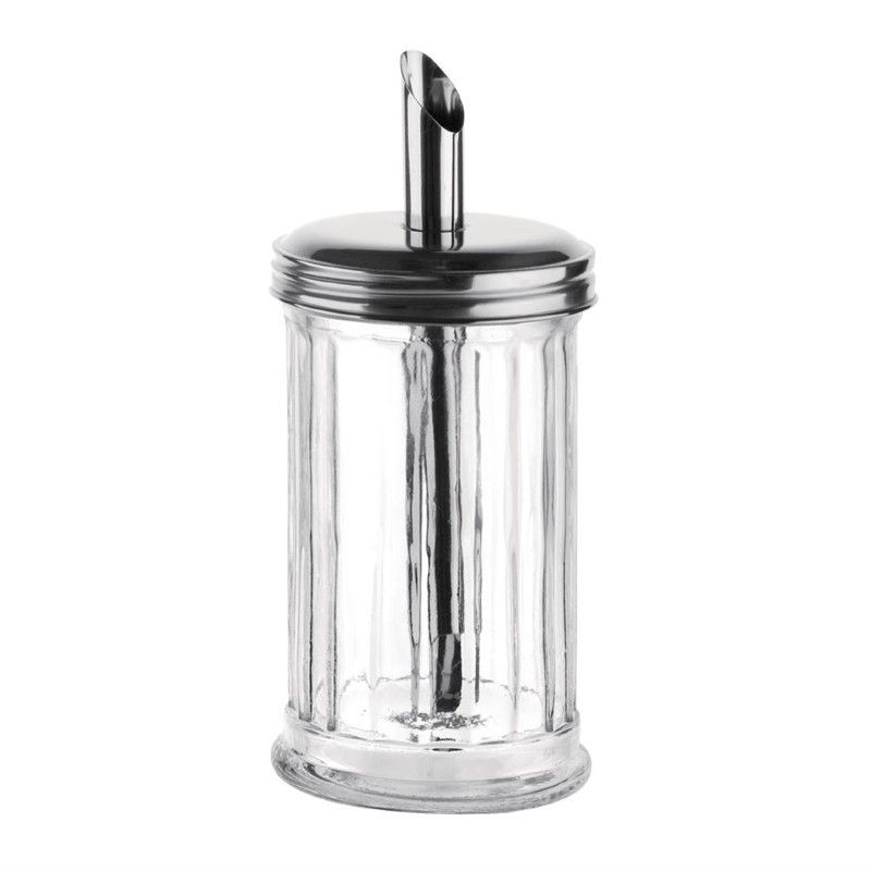 Sucrier Doseur Professionnel en Inox et Verre -  Bec de 19 mm - Olympia – Image 2