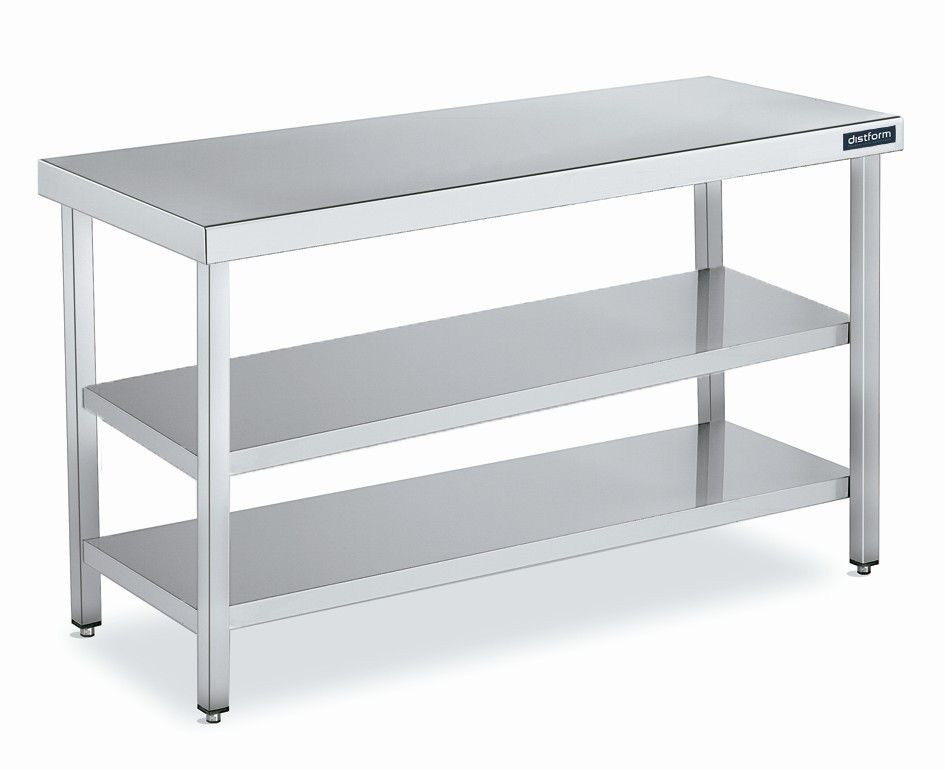 Table Centrale avec 2 Étagères - Profondeur 500 - Distform – Image 1