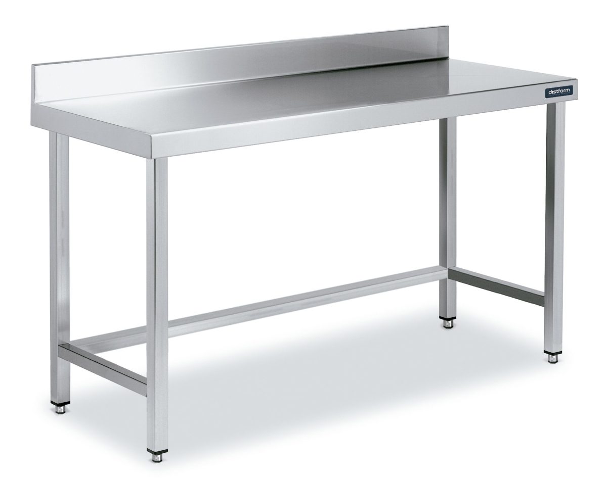 Table Inox de Travail Adossée avec Renforts – Gamme 500 – Distform