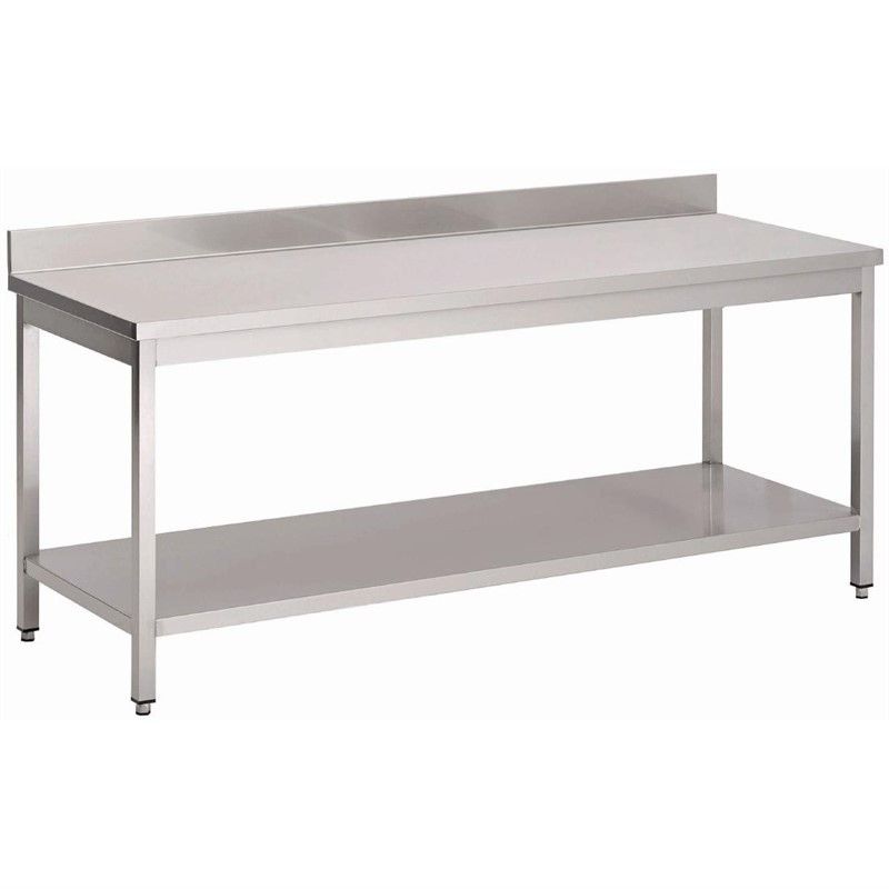 Table Inox Murale Avec Dosseret – Gamme 700 – Gastro M