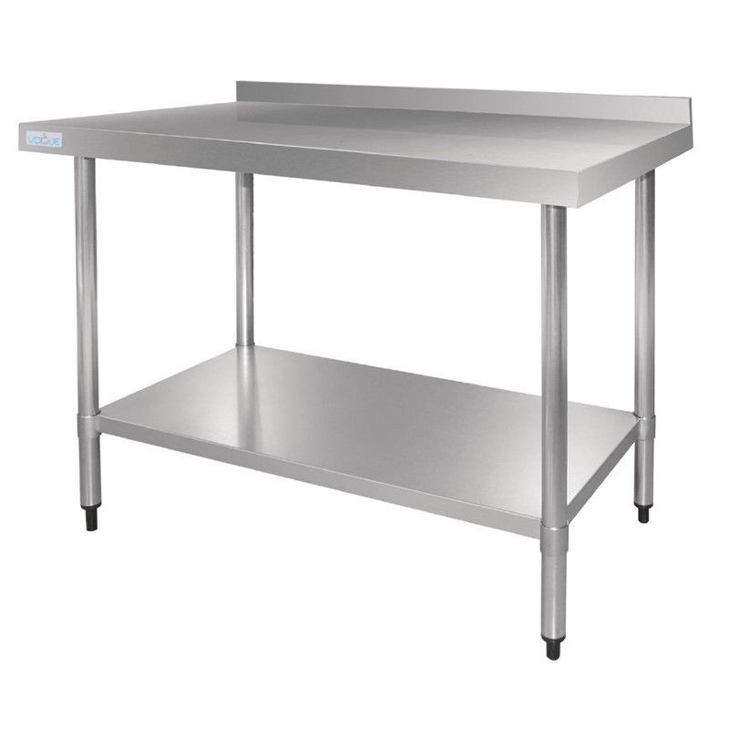 Table Inox Professionnelle avec Dosseret – Gamme 700 – Vogue