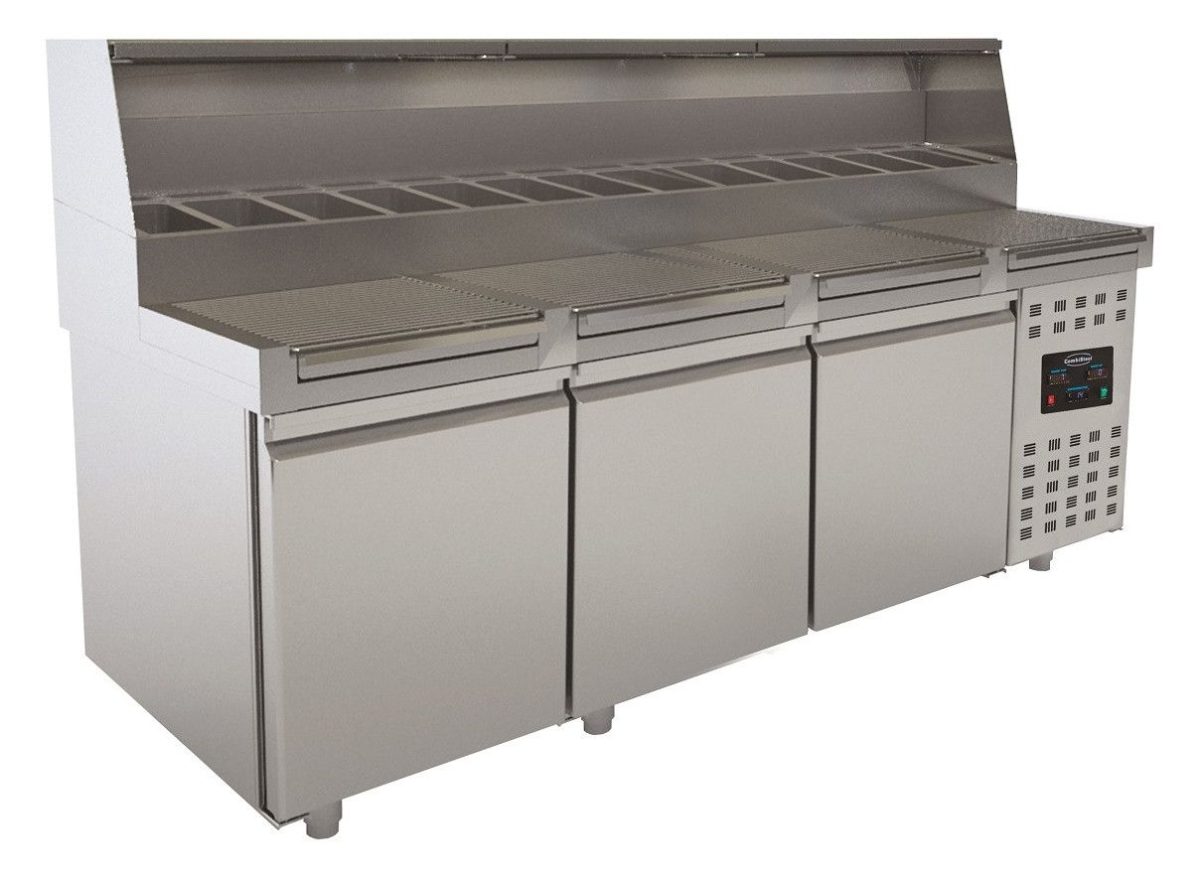 Table Pizza Réfrigérée pour Préparation – 3 Portes – Combisteel