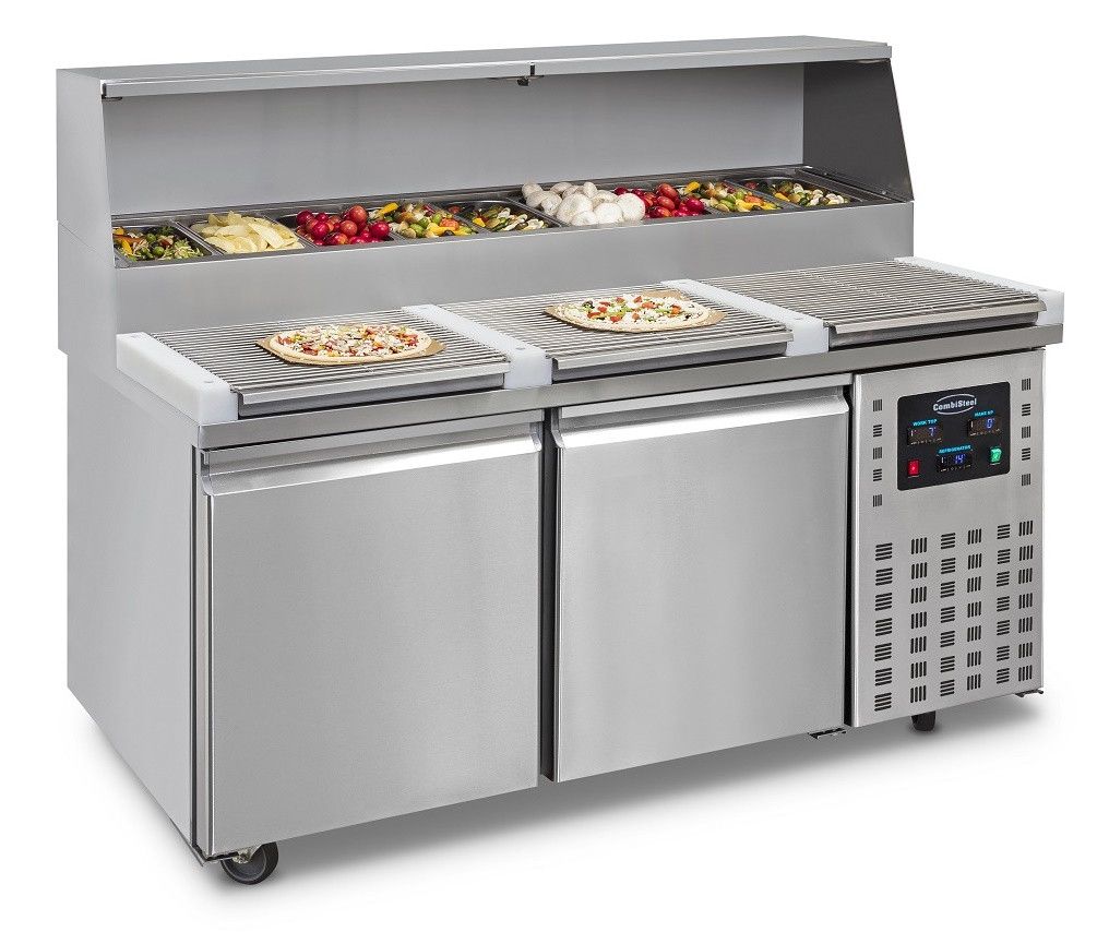 Table Pizza Réfrigérée Professionnelle – 2 Portes – Combisteel