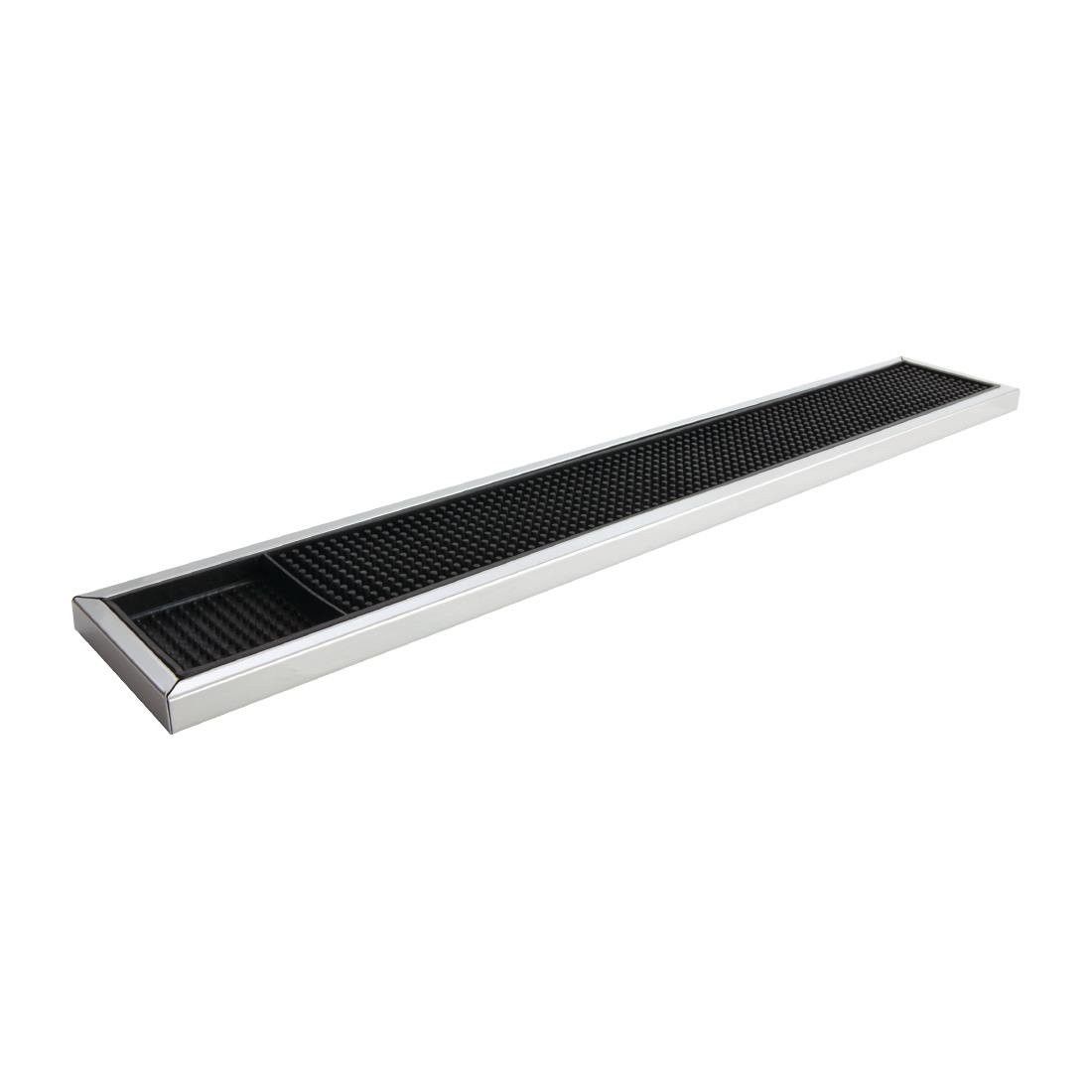 Tapis de Bar en Caoutchouc avec Cadre en Acier Inoxydable Beaumont 600 x 100 mm – Image 1
