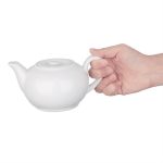 Théières en Porcelaine Blanche 426 ml Olympia - Lot de 4 – Image 2
