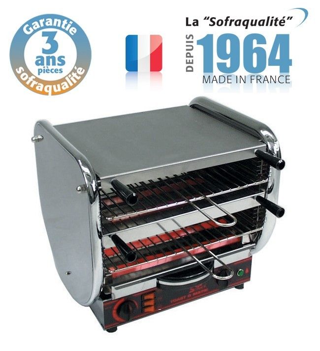 Toaster Professionnel multifonction avec régulateur - Junior 2 étages - 400 V - Sofraca – Image 1