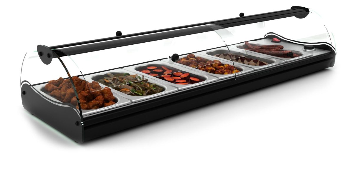 Vitrine Chaude Self-Service Bain-Marie – 840 à 1190 mm – SAYL