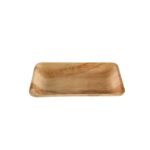 Assiette rectangulaire en feuille de palmier 26 x 17,5 cm - 100 unités - Betik