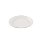 Assiette ronde blanche en canne à sucre Ø 22 cm - 800 unités - Betik