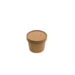 Pot à soupe + couvercle en carton kraft - 250 unités - Betik – Image 3